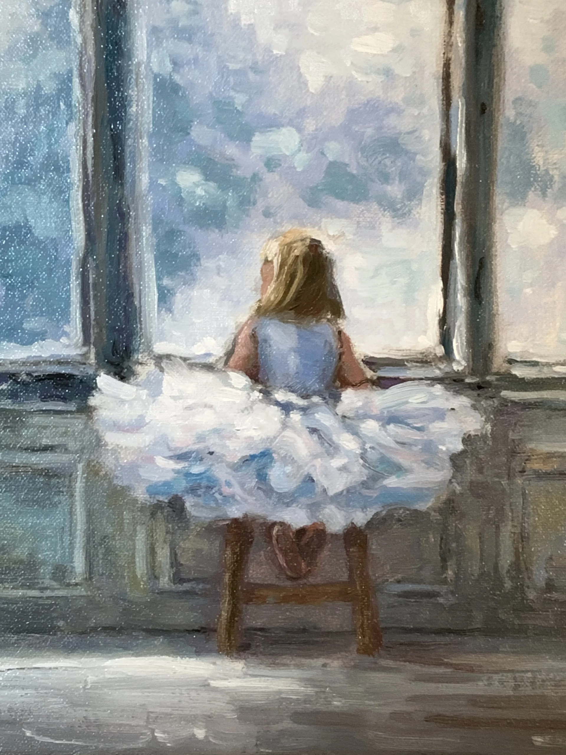 Portrait of a young girl in a tutu